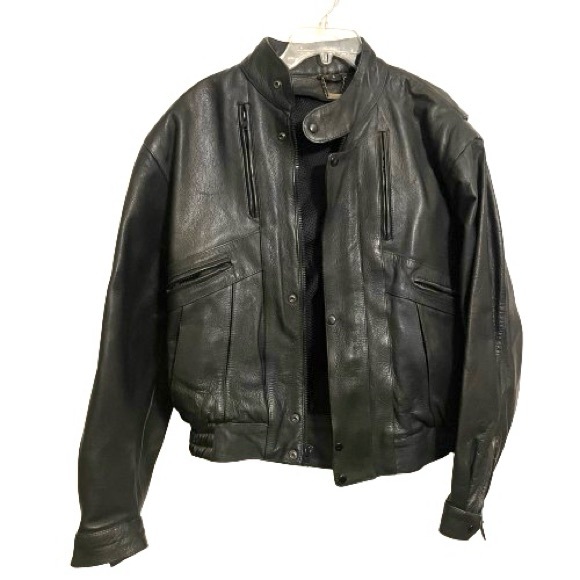 Expert leather motorcycle jacket no linersize L